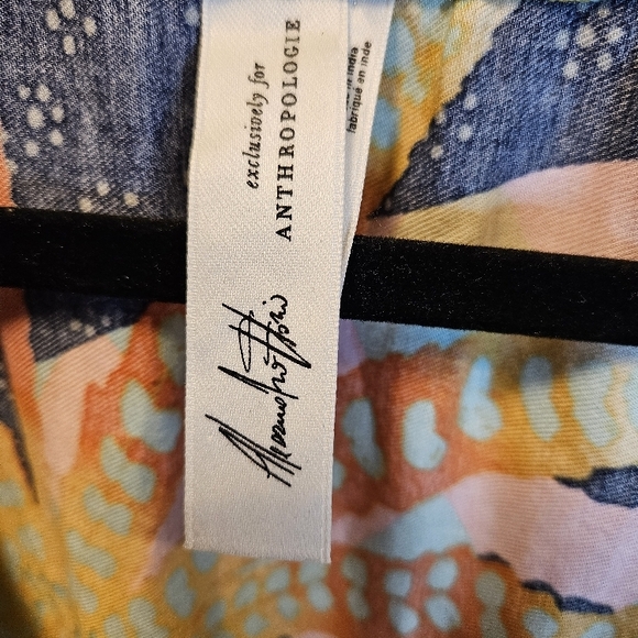 Alesandro Florio Exclusively For ANTHROPOLOGIE Ruffle Sleeve Mini Dress Size 1X - Picture 6 of 9